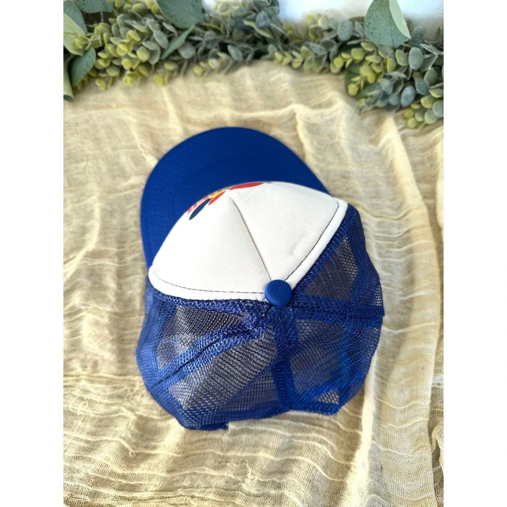 Vintage Wonder‎ Bread blue white Snapback Mesh trucker Cap hat blue Otto 32-468